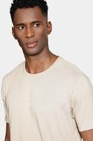 Camiseta Aramis Malha Mescla Manga Curta Básica Bege - 2