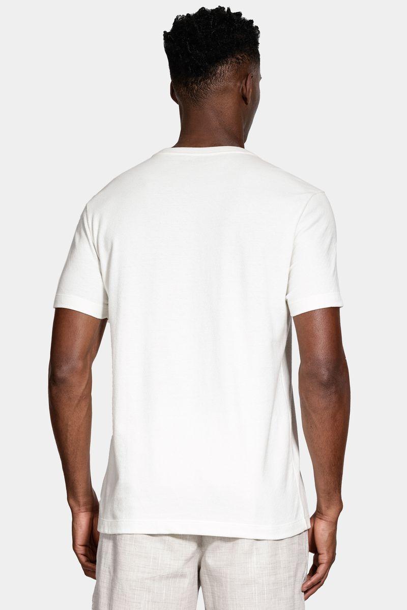 Camiseta Aramis Crepe Algodão Manga Curta Off White - 4