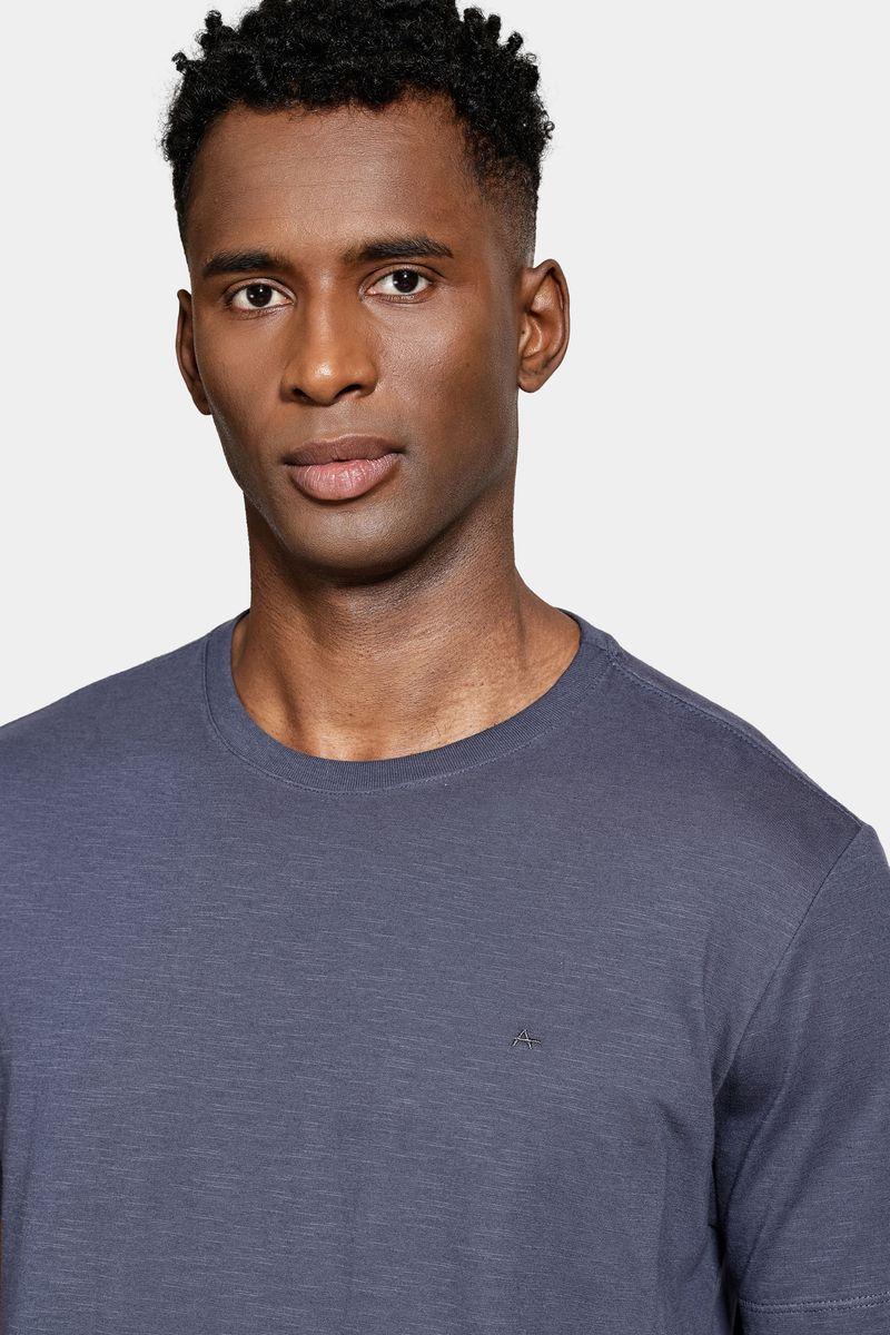 Camiseta Aramis Algodão Flamê Manga Curta Marinho - 2