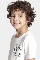 Camiseta Aramis Infantil Manga Curta Pixel Off White - 2