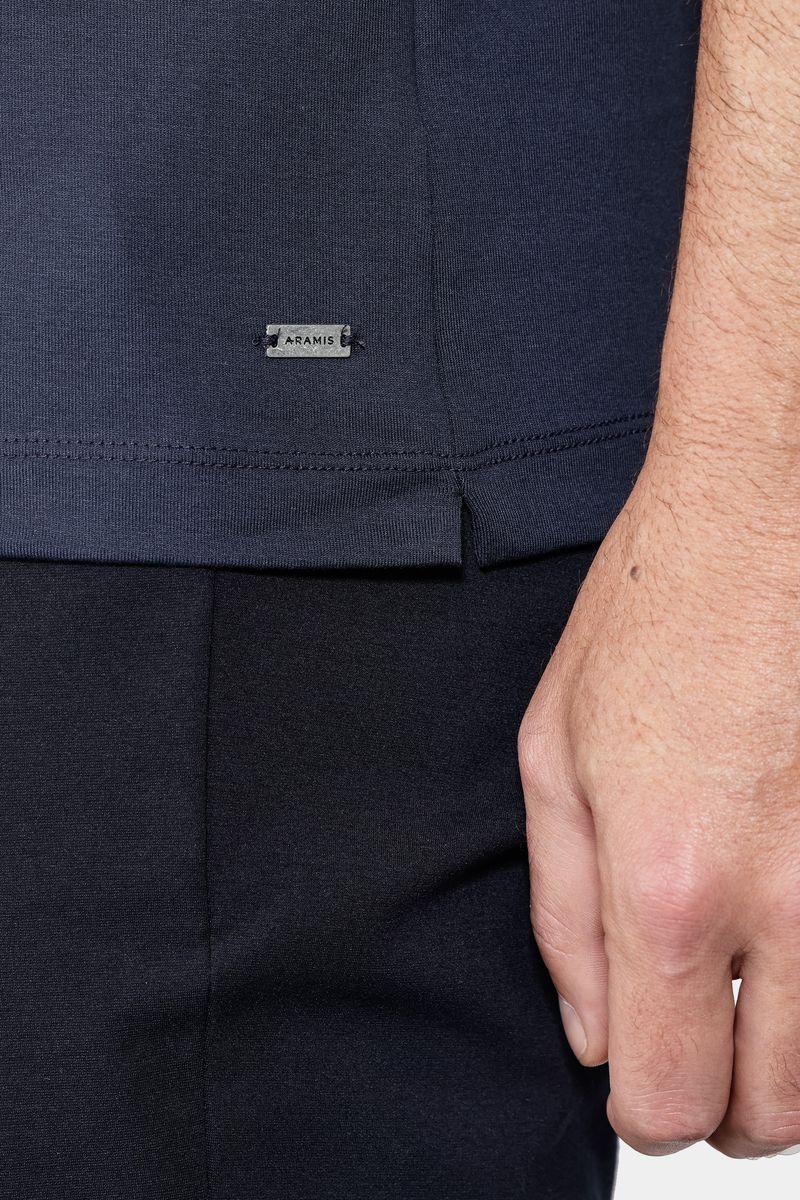 Camiseta Aramis Manga Curta de Algodão Pima Gaseado Navy - 3