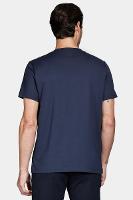 Camiseta Aramis Manga Curta de Algodão Pima Gaseado Navy - 4