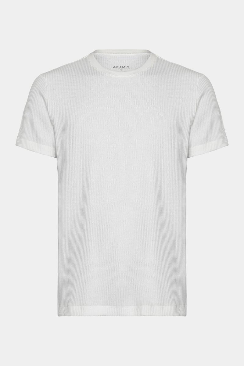 Camiseta Aramis Manga Curta Canelado Vegas Off White - 1