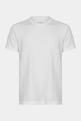 Camiseta Aramis Manga Curta Canelado Vegas Off White