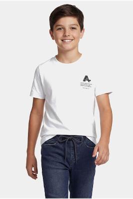Camiseta Aramis Infantil Manga Curta Patch Off White