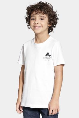 Camiseta Aramis Infantil Manga Curta Patch Off White