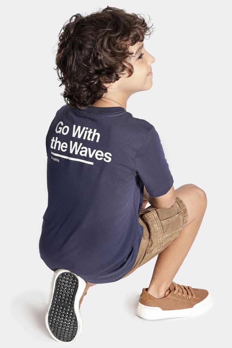 Camiseta Aramis Infantil Manga Curta com frase Navy - 2