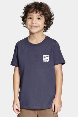 Camiseta Aramis Infantil Manga Curta com frase Navy