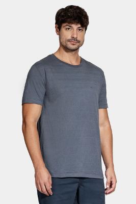 Camiseta Aramis Manga Curta Malha Beirute Marinho