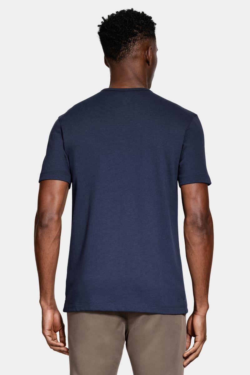Camiseta Aramis Manga Curta Jersey Henley Navy - 3