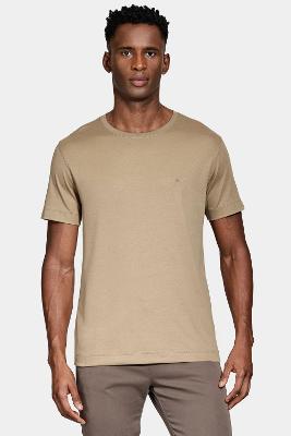 Camiseta Aramis Manga Curta Interlock Pima Areia 116
