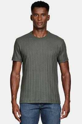 Camiseta Aramis Manga Curta Malha Stela Verde Militar
