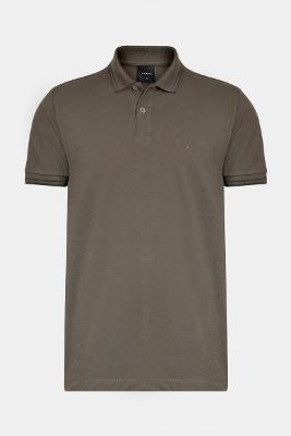 Polo Aramis Manga Curta Frisos Verde Oliva
