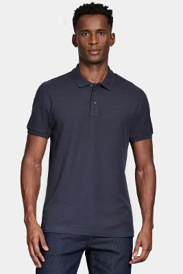 Polo Aramis Manga Curta Piquet Mescla Básica Marinho