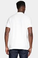 Polo Aramis Manga Curta Algodão Piquet Mescla Básica Branco - 3