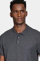 Polo Aramis Manga Curta Piquet Mescla Básica Grafite - 2