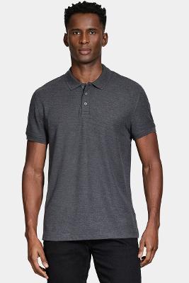 Polo Aramis Manga Curta Piquet Mescla Básica Grafite