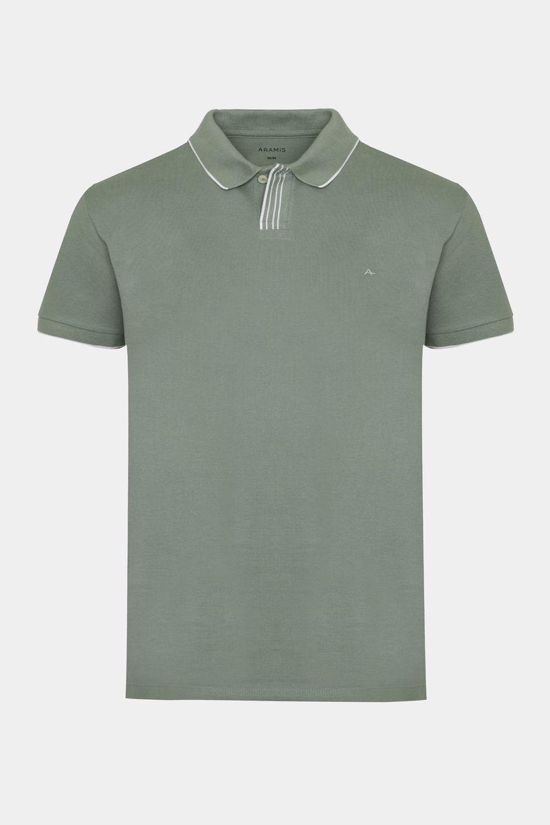 Polo Aramis Manga Curta Algodão Piquet Menta 116 - 1