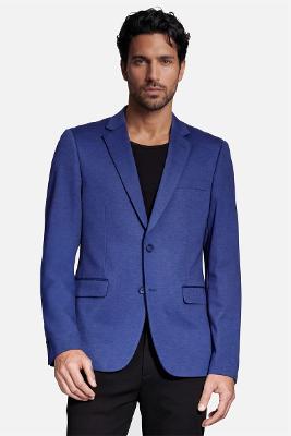 Paletó Aramis Malha Mescla Super Slim Azul Medio