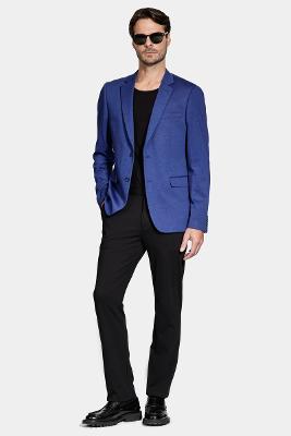 Paletó Aramis Malha Mescla Super Slim Azul Medio