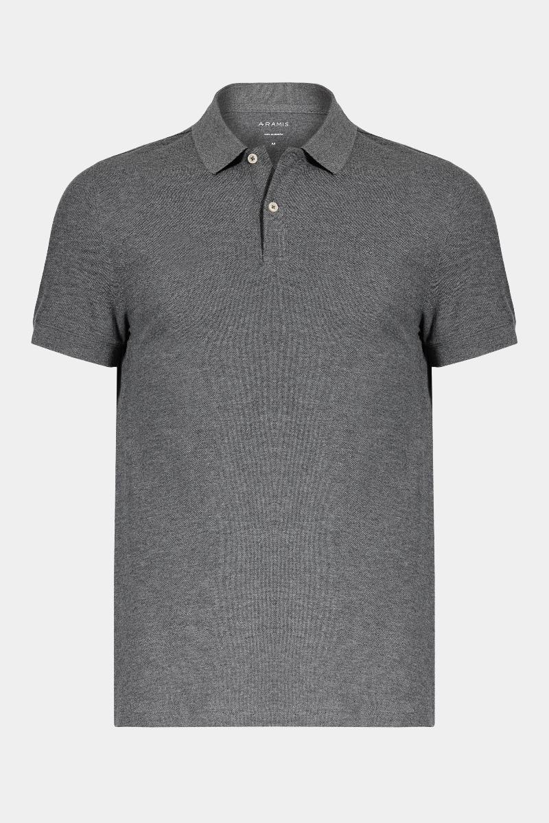 Polo Aramis Manga Curta Melange Grafite Mescla - 2