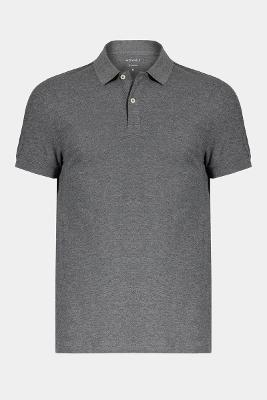 Polo Aramis Manga Curta Melange Grafite Mescla
