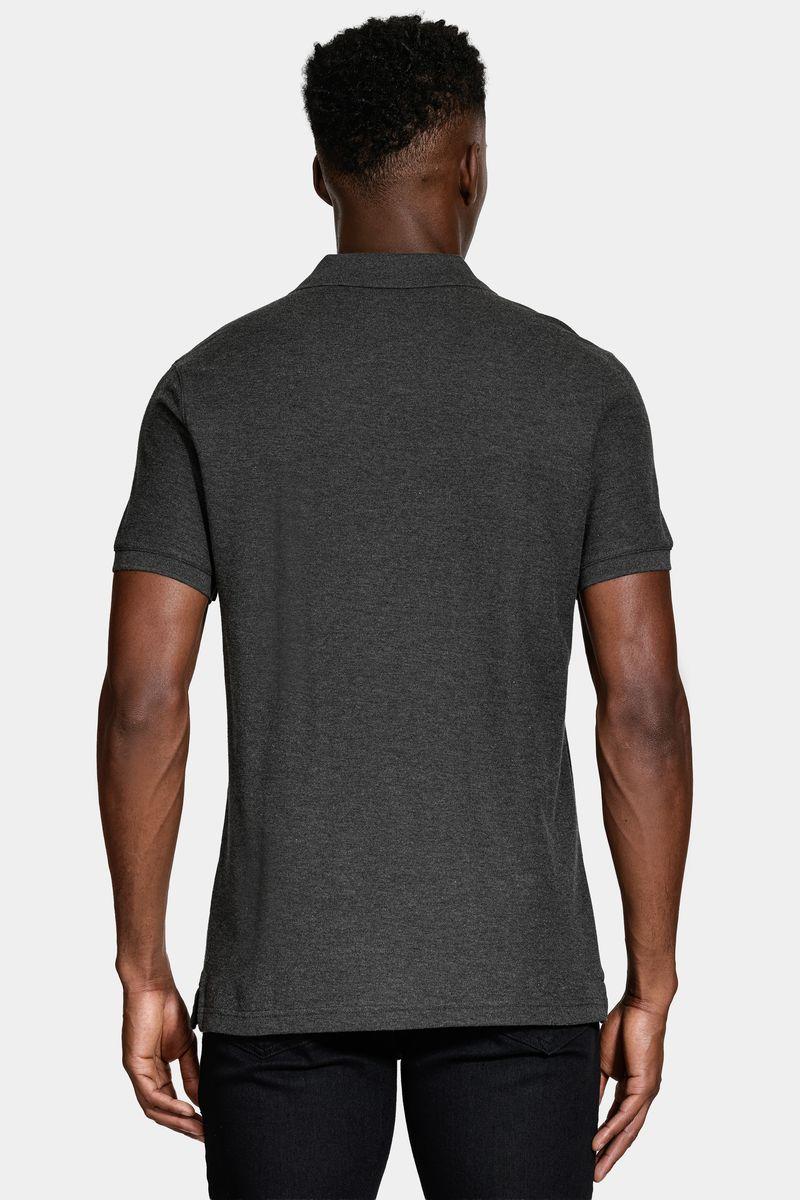 Polo Aramis Manga Curta Melange Cinza Grafite - 4