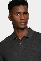 Polo Aramis Manga Curta Melange Cinza Grafite - 3