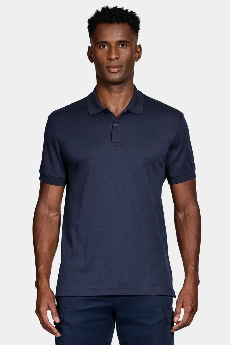 Polo Aramis Manga Curta Interlock Pima Navy - 1