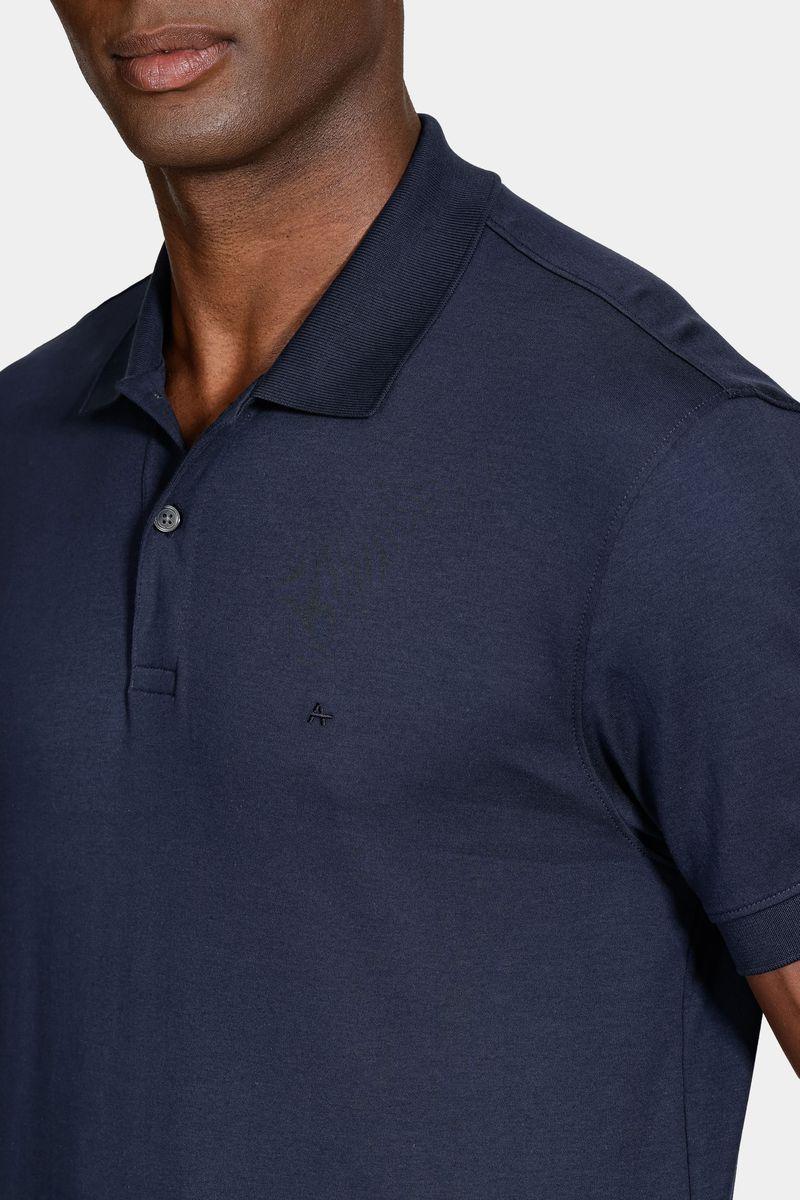 Polo Aramis Manga Curta Interlock Pima Navy - 2