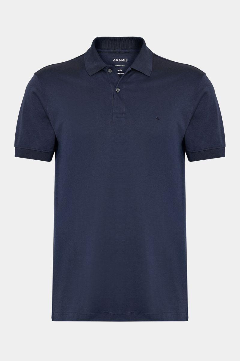 Polo Aramis Manga Curta Interlock Pima Navy - 4