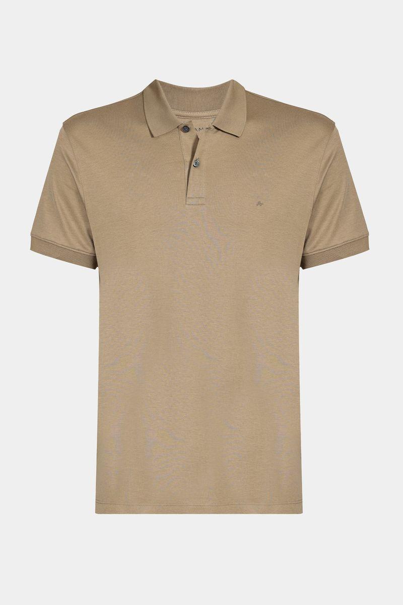 Polo Aramis Manga Curta Interlock Pima Areia - 4