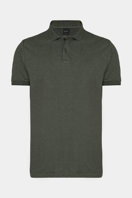 Polo Aramis Manga Curta Gola Mescla Verde Militar