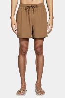 Shorts Aramis de Elástico Liso Maquinetado Cáqui - 5