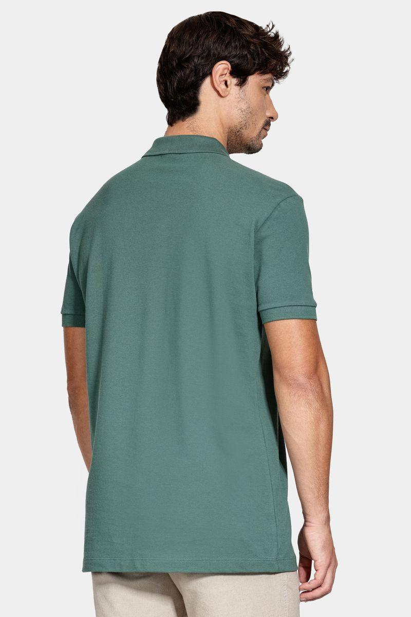 Polo Aramis Piquet Algodão Básico Manga Curta Verde - 3