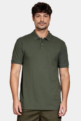 Polo Aramis Piquet Algodão Básico Manga Curta Verde