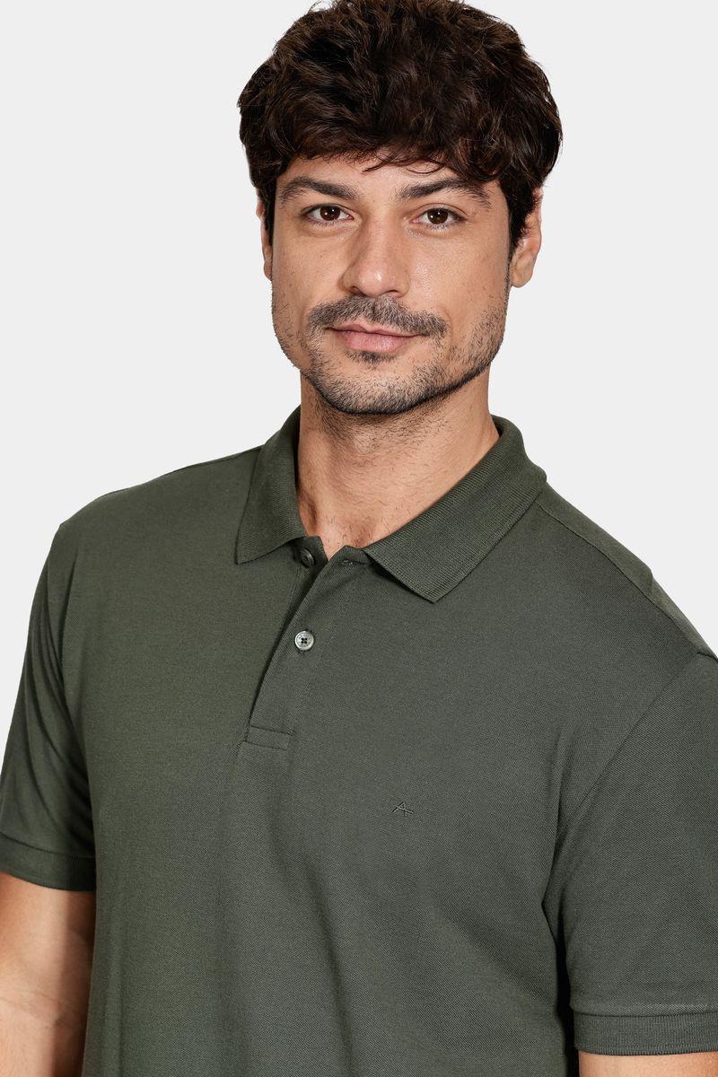 Polo Aramis Piquet Algodão Básico Manga Curta Verde - 2