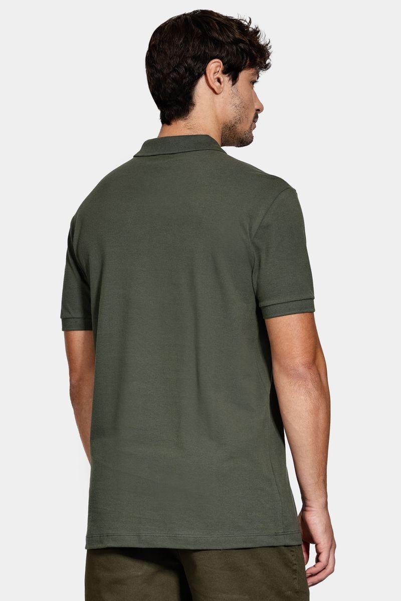 Polo Aramis Piquet Algodão Básico Manga Curta Verde - 3