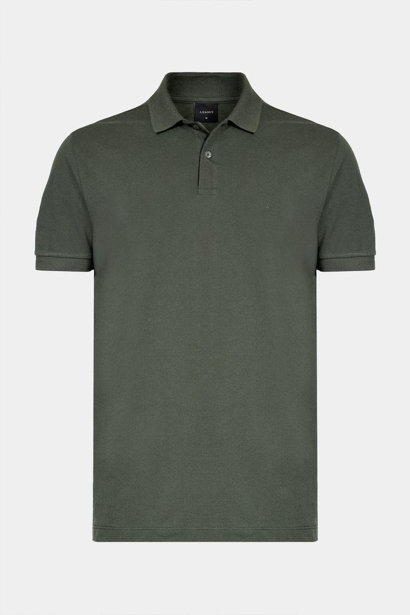 Polo Aramis Piquet Algodão Básico Manga Curta Verde - 4