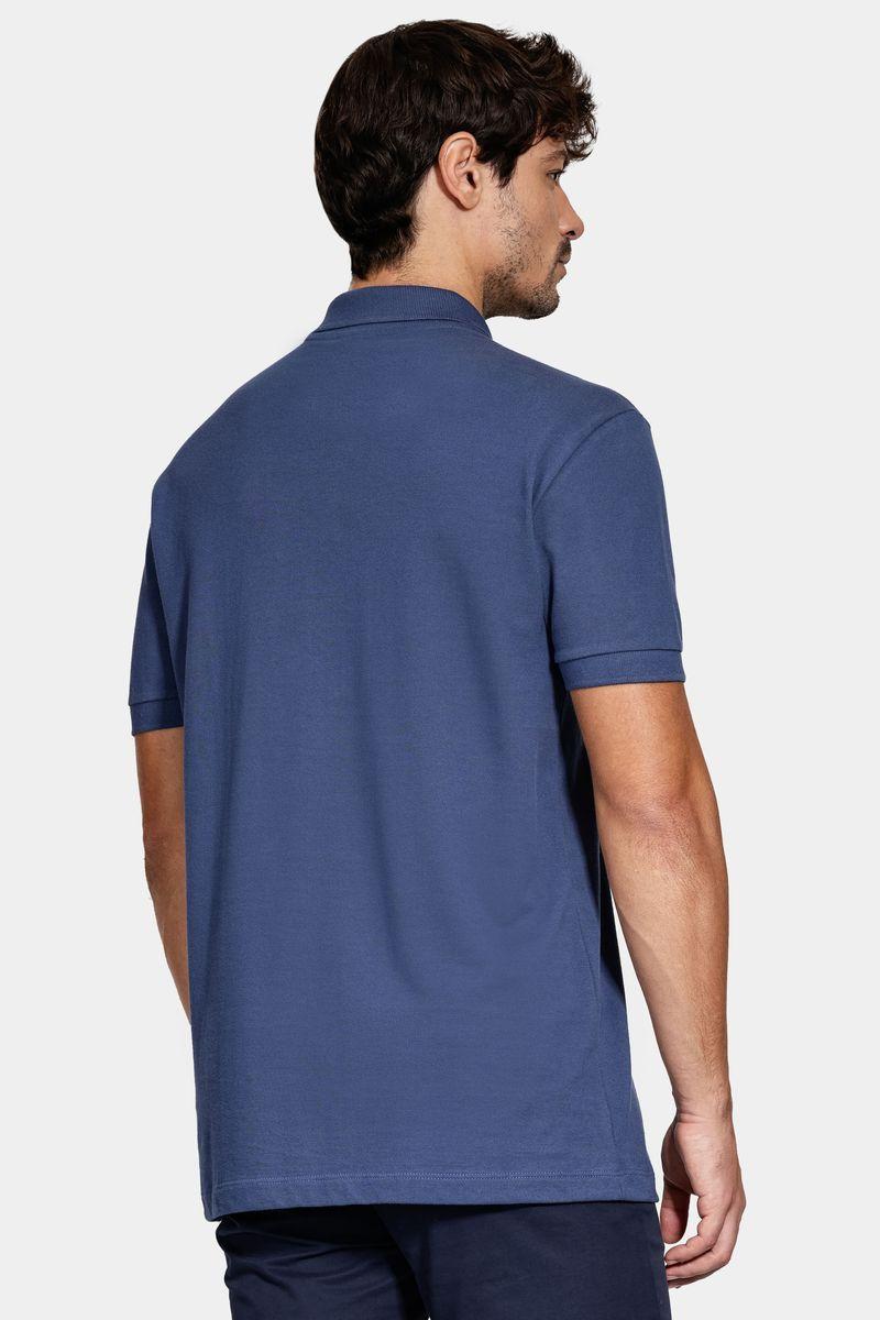 Polo Aramis Piquet Algodão Básico Manga Curta Azul Jeans - 3