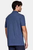 Polo Aramis Piquet Algodão Básico Manga Curta Azul Jeans - 3