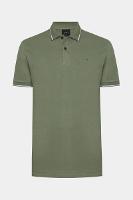 Polo Aramis Manga Curta Piquet Duplo Verde Militar - 1