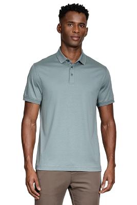 Polo Aramis Manga Curta Silk Blend Modal Menta