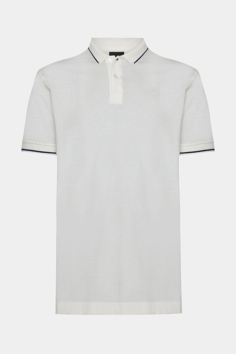 Polo Aramis Manga Curta Piquet Duplo Off White - 1