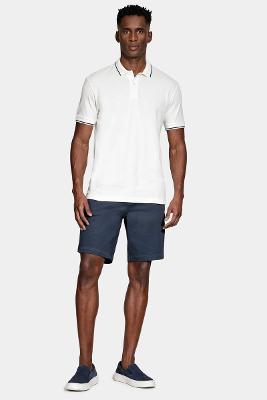 Polo Aramis Manga Curta Piquet Duplo Off White