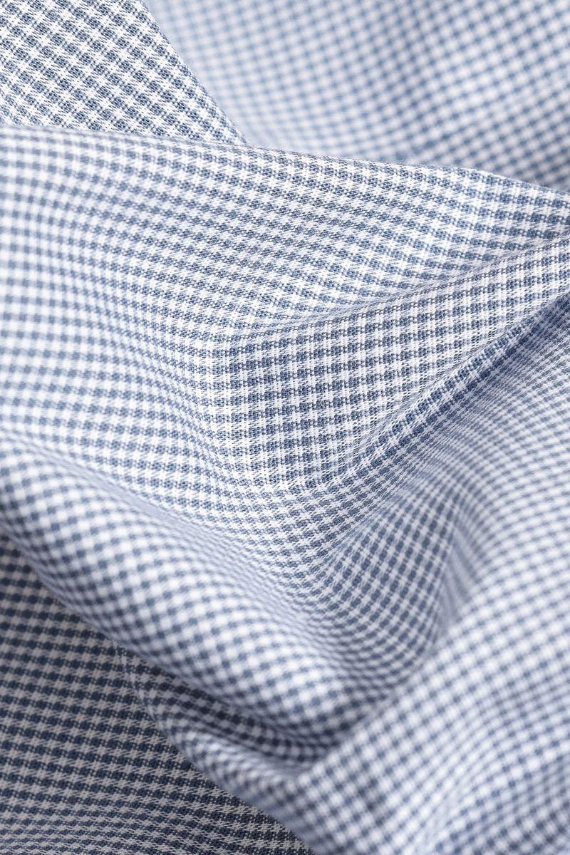 Camisa Aramis Slim Micro Xadrez Branco Com Azul - 4