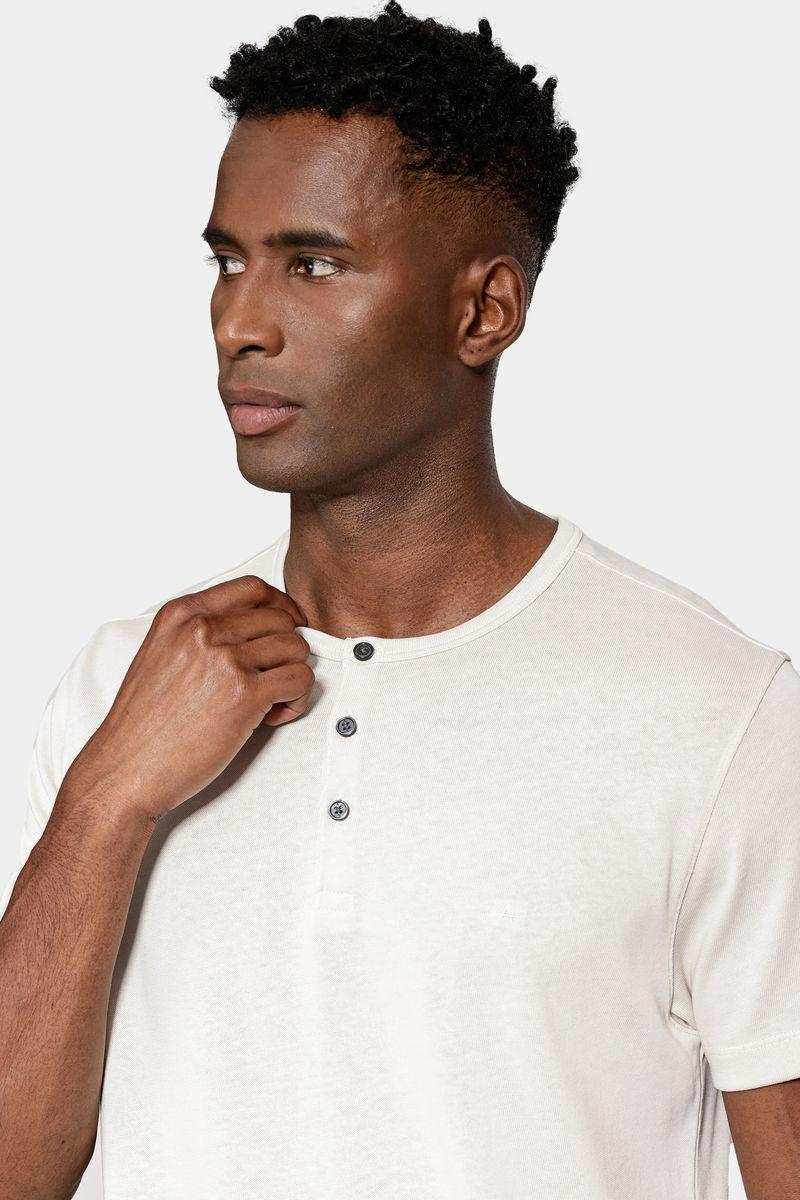 Camiseta Aramis Manga Curta Jersey Henley Gelo 116 - 2