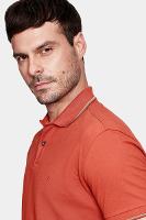 Polo Aramis Básica 4 Frisos Laranja Ferrugem Com Casto - 2