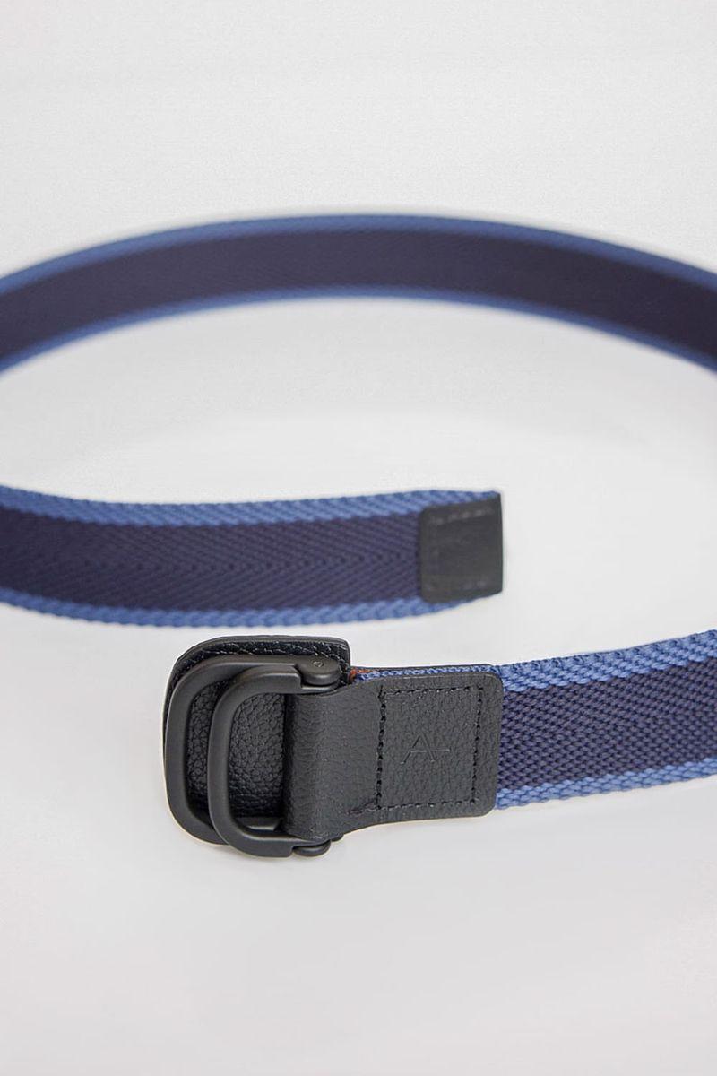 Cinto Aramis Cadarço Listra Marinho Com Preto - 3