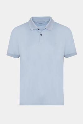 Polo Aramis Manga Curta Interlock Pima Topazio